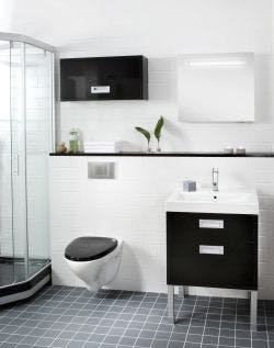 Seinä-wc:n avulla saat kylpyhuoneeseen persoonallisia ratkaisuita sekä helppoutta siivoukseen. Kuvan tuotteet IDOlta.
