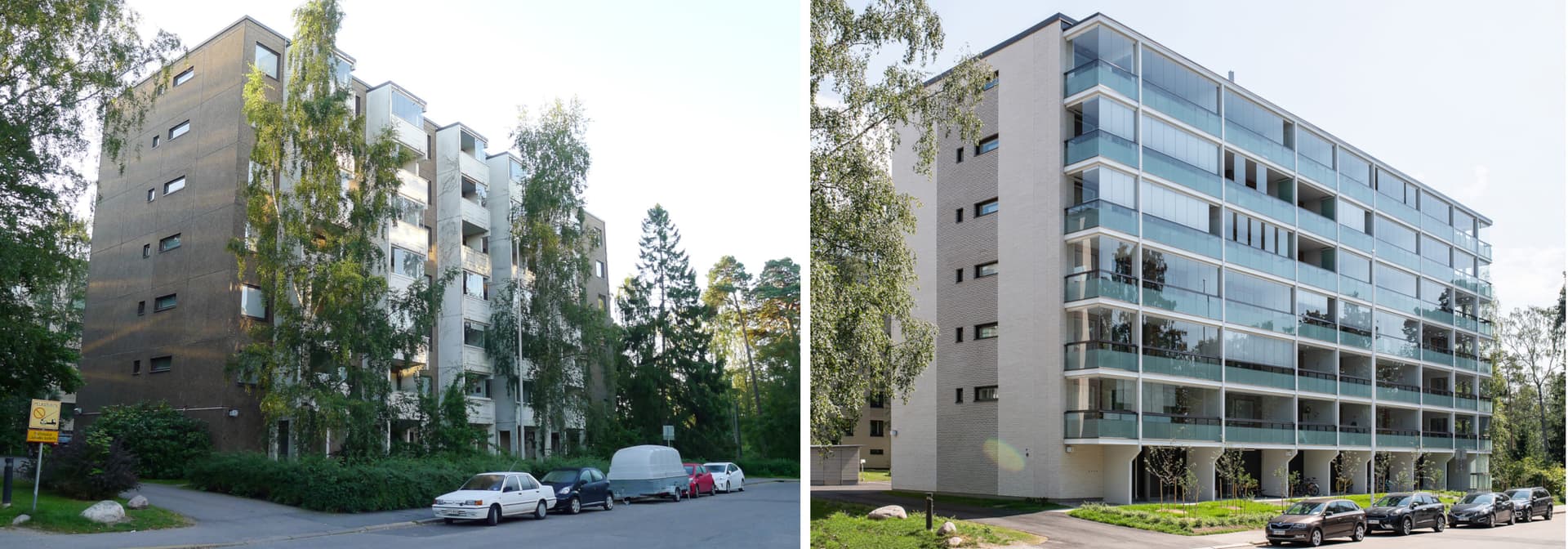 Näin 70-luvun kerrostalon julkisivu uudistettiin onnistuneesti