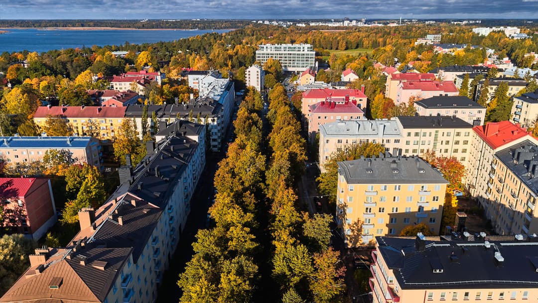 Helsingin kaupunki ylhäältä