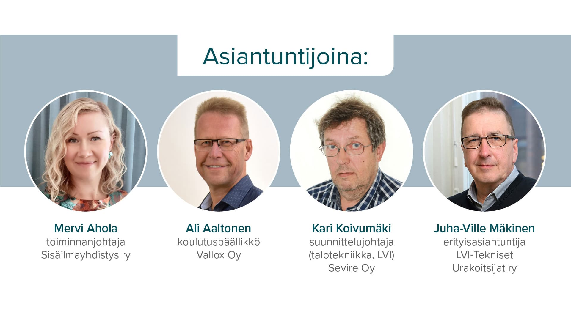 Webinaarin asiantuntijat