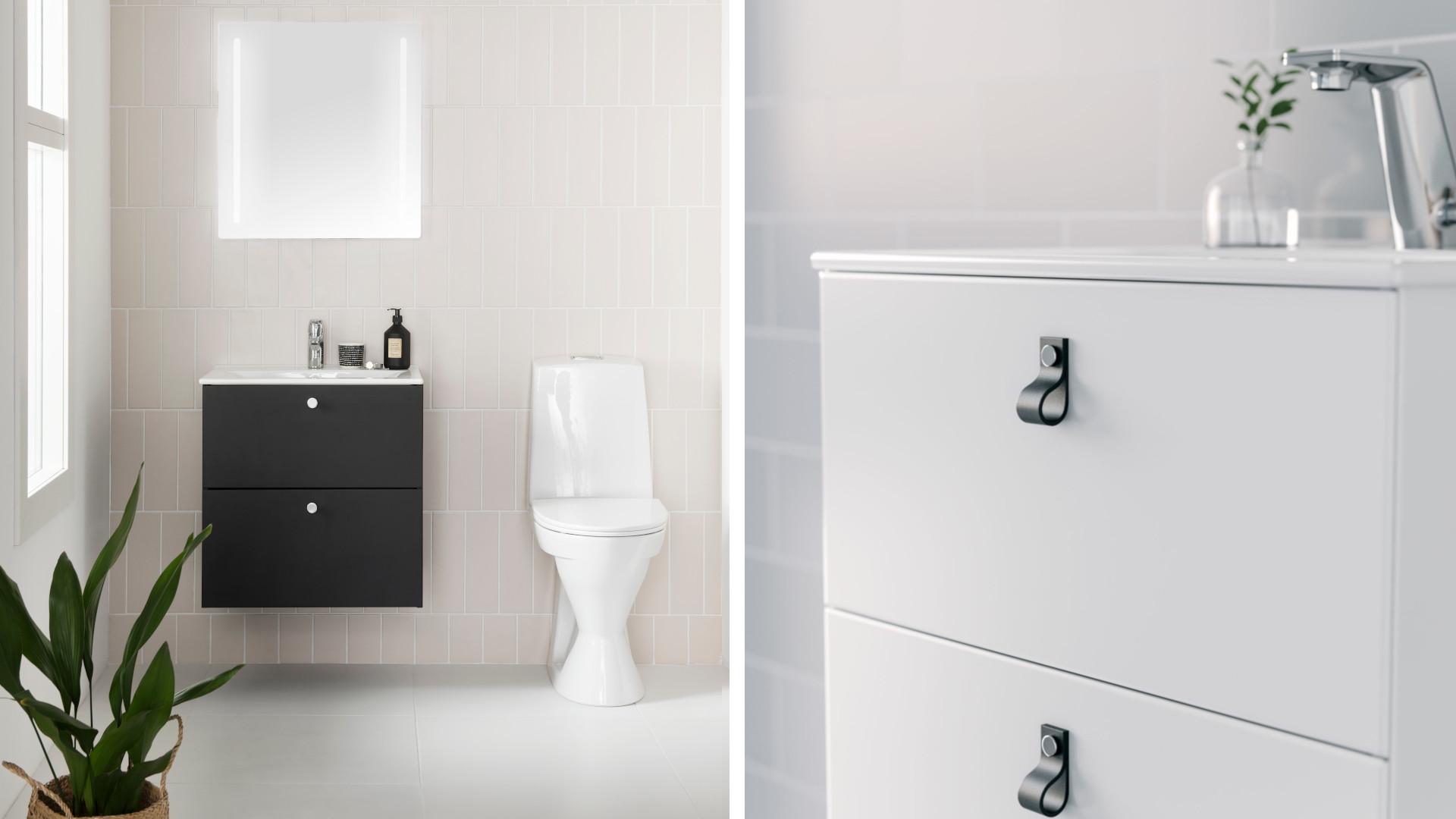 IDOn monipuoliset kalustesarjat sopivat monen kokoiseen ja tyyliseen kylpyhuoneeseen. IDO Elegantin alakaappeja ja tasoaltaita on saatavilla kahdessa eri syvyydessä.