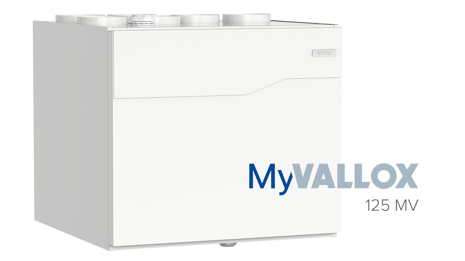 Vallox 125 MV -ilmanvaihtokoneen kuudella eri mallilla voidaan korvata kymmeniä vanhoja ilmanvaihtokonemalleja.
