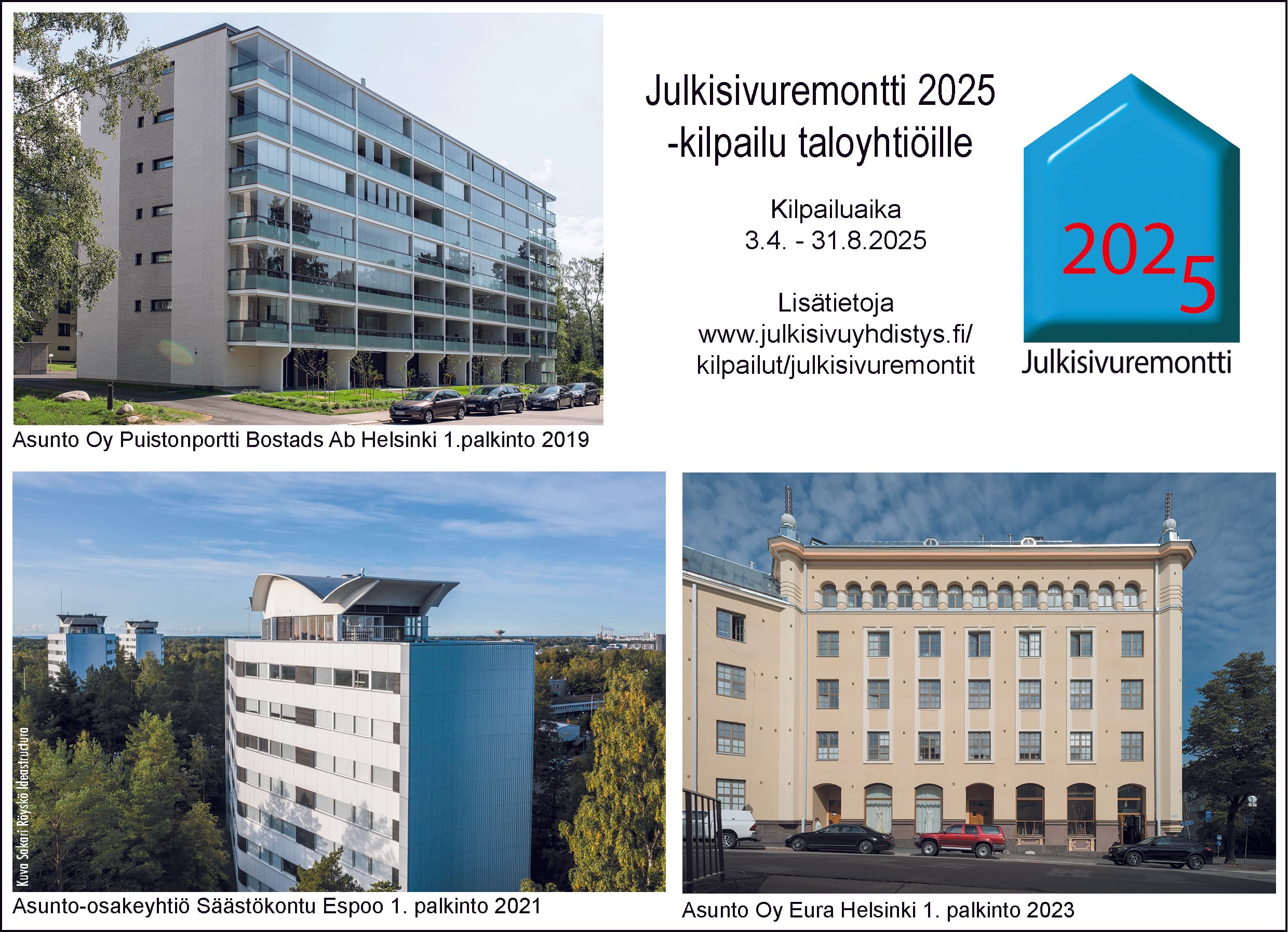 palkittuja julkisivuremonttikohteita