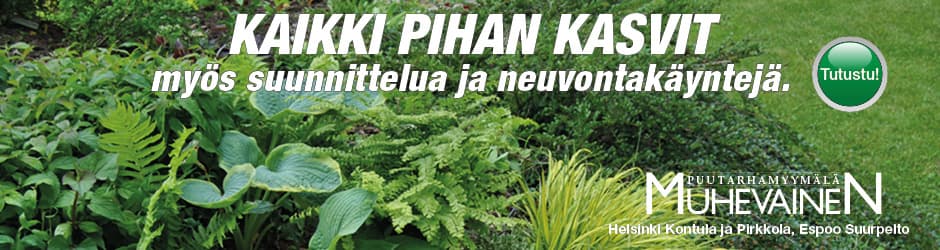 Puutarhamyymälä Muhevaisen banneri