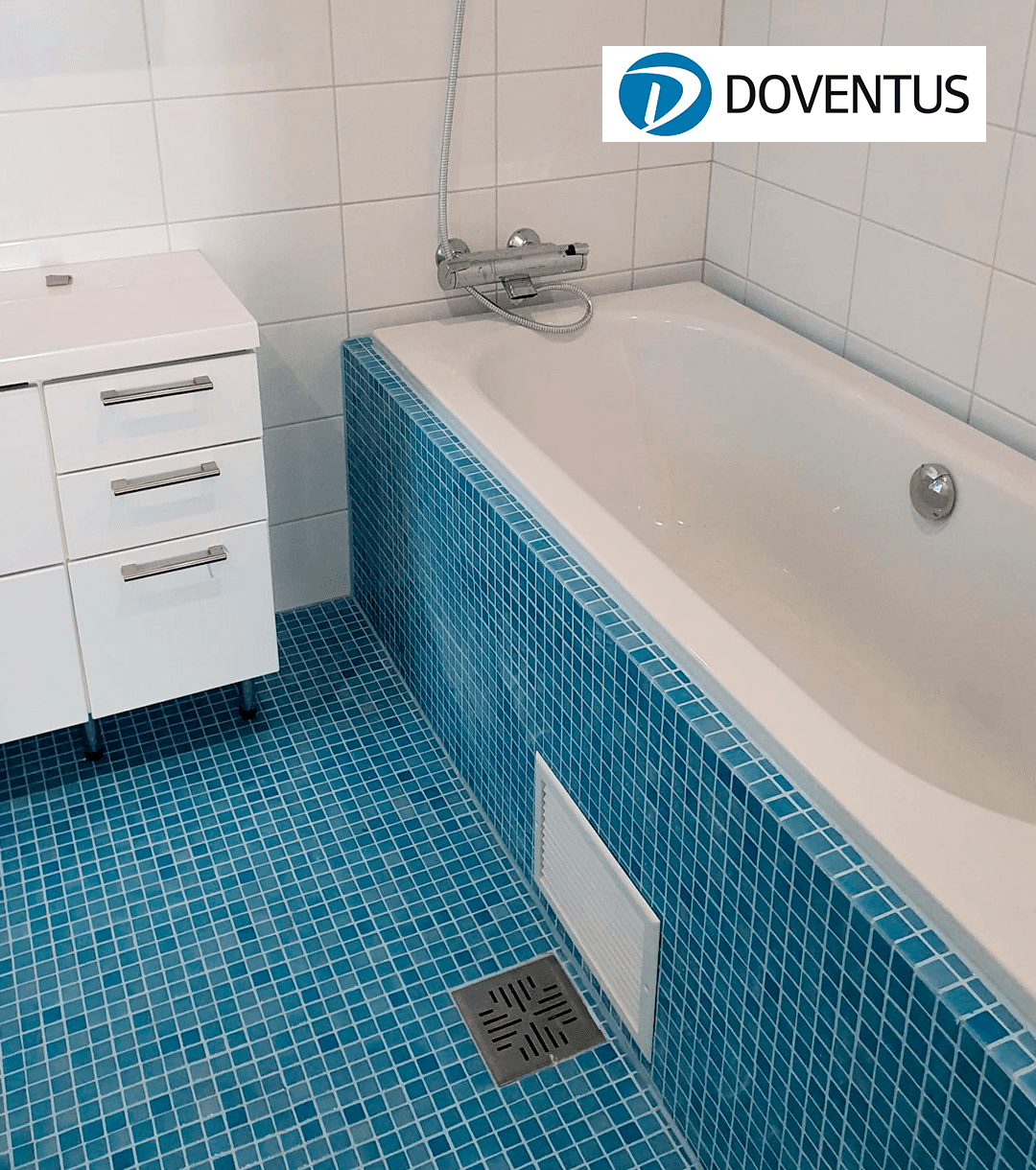 <p data-block-key="sw4bf">Linjasaneeraukseen kuuluvassa märkätilaremontissa Doventuksen sisustusarkkitehti laati mm. laatoituskaaviot. Urakoitsijan työ sujuu nopeammin, kun on tarkat suunnitelmat työmaalla. Työmaakonsultoinnin määrä vähenee, kun on panostettu suunnittelun laatuun.</p>