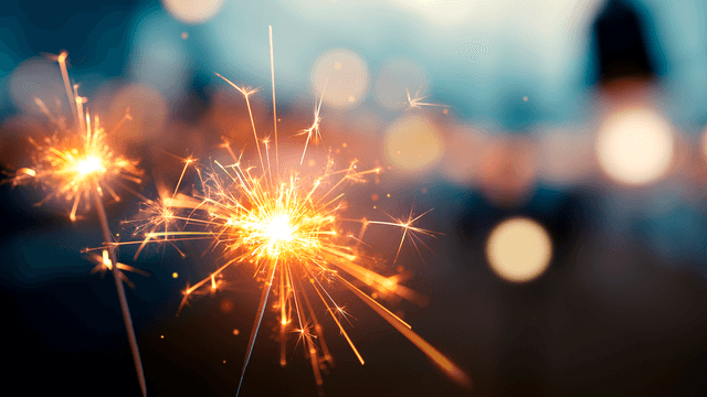 tähtisädetikut illan pimeässä