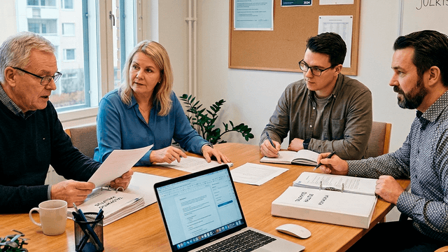 taloyhtiön hallitus kokouksessa