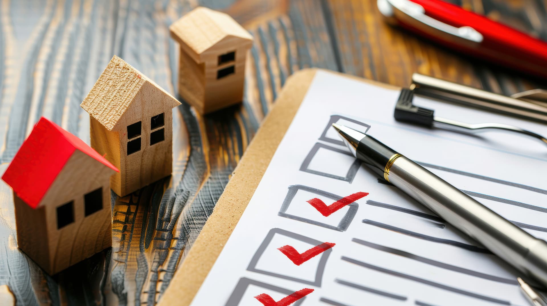 paperi jolle rastitettu tehtäviä ja minitalo sen päällä